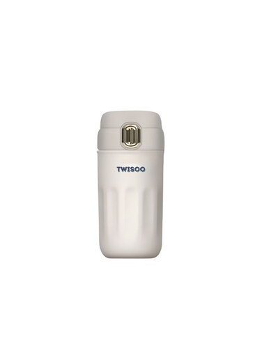 Thermo Steel Coffee and Water Cup, 304 Stainless Steel, Leak Proof, Vacuum Insulated, 12 Hours Hot &amp; Cold, 410ml, Cream