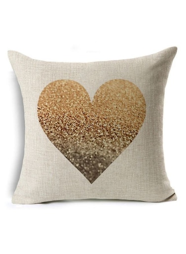 Home Painted Linen Pillow Case Combination Beige 45x45cm