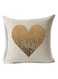 Home Painted Linen Pillow Case Combination Beige 45x45cm