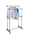 Styleys Stainless Steel Double-Pole Clothes Hanger/Rack, Rolling Bar Rail Rack, (For Clothes/Shoes) AdjUStable
