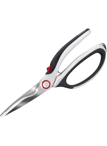 Zyliss All-Purpose Shears - Stainless Steel Kitchen Shears &amp; Box Cutter - Poultry &amp; Bone Scissors - Heavy-Duty Scissors with Non-Slip Handle - Dishwasher Safe