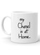 Your Wall My Chanel Is At Home Quotes Printed Ceramic Coffee Mug 325ml, Perfect Gifting by Spoil Your Wall