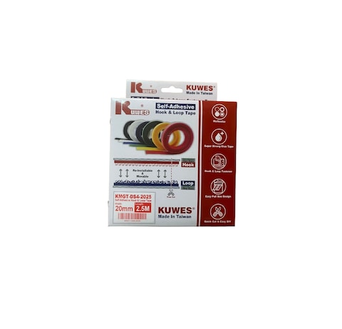 Hook &amp; Loop Black Double Sided Sticky Self Adhesive Tape 20MM*2.5M Black