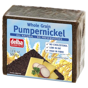 Delba Whole Grain Pumpernickel Bread, 500g