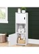 Bathroom Shelf - Bathroom Corner Shelf - 25x80x22cm - Bathroom Storage Cabinet woth Double Door White