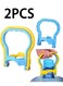 Pack 5 Gallon Water Bottle Holder Purified Drinking Water Jug Caps Carrier Lift Labor Energy Saving Ergonomic Grip Handle Carrier Non-Slip Holder Lifter Heavy Duty Clip