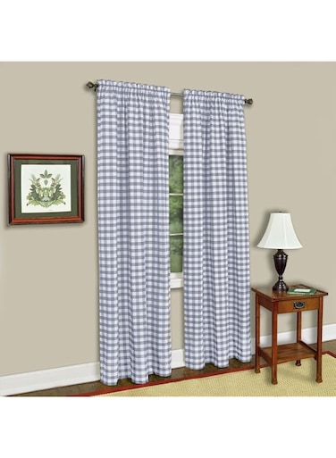 Achim Home Furnishings Buffalo Check Panel - 42x84 - Grey