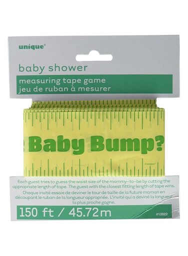 Unique Party 13922 - Baby Shower Baby Bump Measuring Tape Game