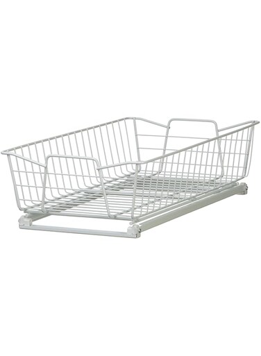 ClosetMaid Pull Out Cabinet Organizer Heavy Duty, Slide Out Pantry Shelves Drawers for Kitchen, Bathroom, White, 11-Inch One Tier
