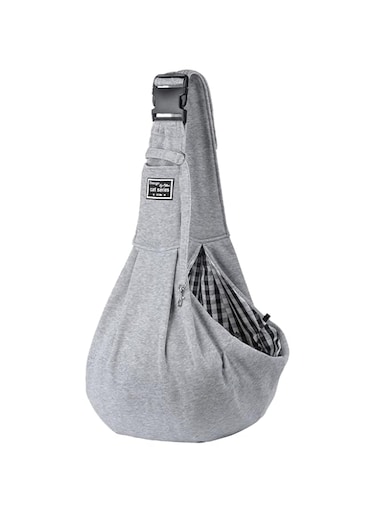 TERRIFI Dog and Cat Sling Carrier &ndash; Hands Free Reversible Pet Papoose Bag - Soft Pouch and Tote Design &ndash; Suitable for Puppy, Small Dogs, and Cats for Outdoor Travel, Grey