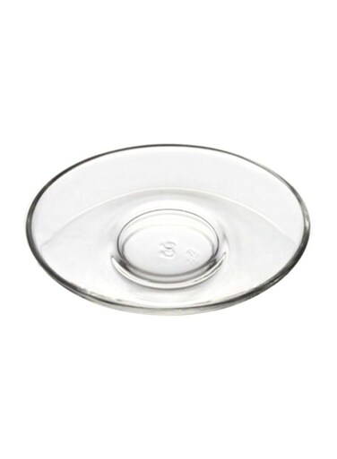 6-Piece Asena Tea Saucer Set Clear 115mm