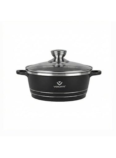 CLASSIC SINGLE SERIES 20CM CASSEROLE TITANIUM GRANITE COATING NON STICK WITH GLASS LID-COOKWARE -POT- (100% PFOA FREE) (2.9 Litres)