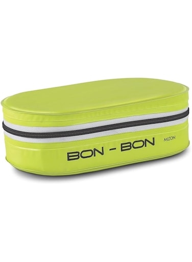 MILTON New Bon Bon Plastic Lunch Box with Insulated Jacket, 2 Containers (280 ml Each), Microwavable &amp; Leak-Proof Tiffin for Office, School, College, Green