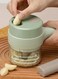 in 1 Portable Handheld Electric Vegetable Cutter Set, Wireless Food Processor for Garlic Pepper Chili Onion Celery Ginger Meat, with Brush, Electric Vegetable Chopper, Garlic Slicer, Onion Chopper