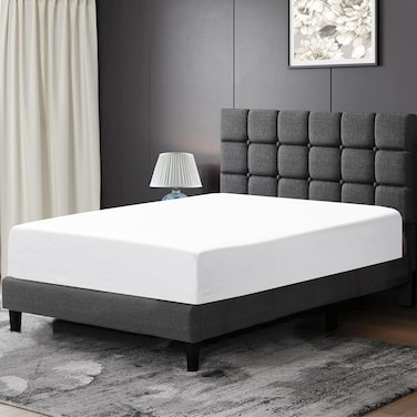 Zen 100% Egyptian Cotton Fitted Sheet - Extra Deep, 300 Thread Count, White, Queen