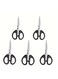 5 Pcs Multifunctional Craft Scissors Set, Durable Stainless Steel Blades, Ergonomic Handle For Comfort, Ideal For Office, Home, Sewing, Paper &amp; All Projects
