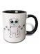 Scottish Fold Cat Paw Printed Coffee Mug White/Black/Green