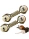 REVHQ 2 Pack Pet Toy Supplies Cotton String Tennis Dumbbell Dog Toy Molar Dog Bends and hitches Toy Ball Leashes