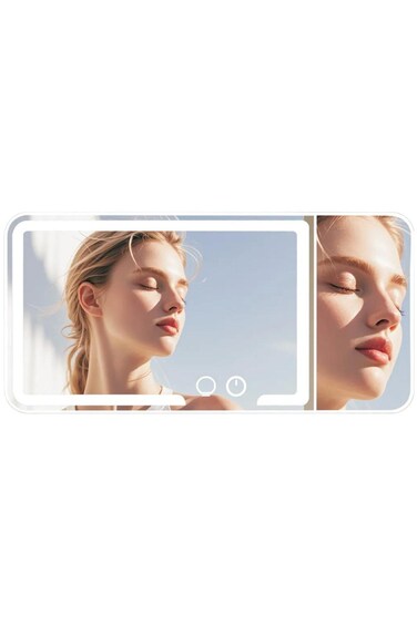 Lifestyle ShineVibe LED Car Makeup Mirror with 3 Light Modes &amp; Touch Control