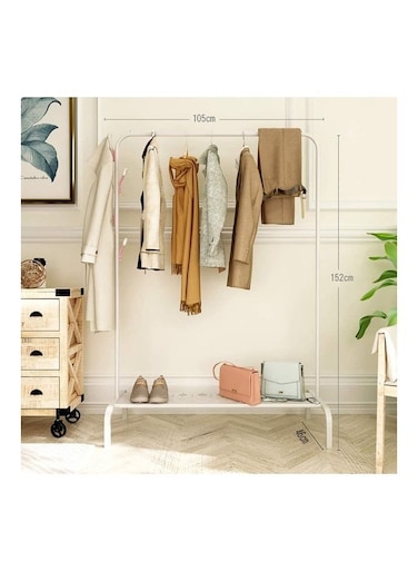 Floor Standing Cloth Rack White