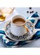 80ml Gold-Plated Porcelain Espresso Cup &amp; Saucer, Vintage Design for Home/Cafe/Gift