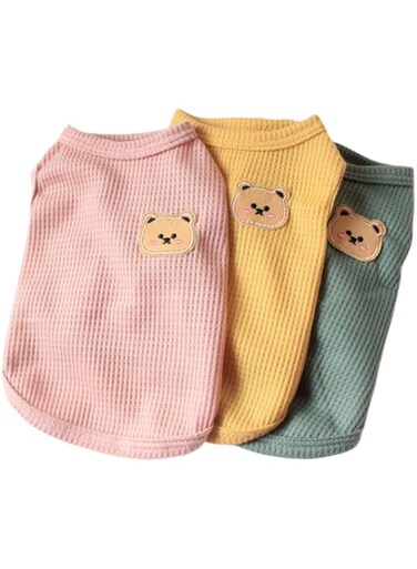 BIECWIAY Cotton Dog Shirt Summer Lightweight Pet T-Shirts Soft Breathable Stretchy Cats Dogs Tee Shirt Sleeveless Vest Dog Apparel for Medium Small Dog Clothes