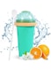 ELECDON Slushy Maker Ice Cup, Travel Portable Double Layer Silica Cup Pinch Cup Hot Summer Cooler Smoothie Silicon Cup Pinch into Ice Children's Adult Slushy Ice Cup