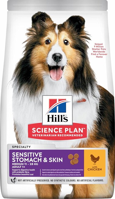 Hill's Science Plan Sensitive Stomach &amp; Skin Medium Adult Dog Food with Chicken 2.5kg