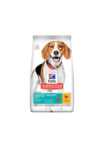 Hill&rsquo;s Science Plan Perfect Weight Medium Adult Dog Food with Chicken (12kg)