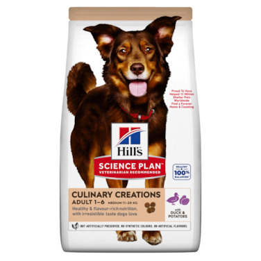 Hills Science Plan Culinary Creations Duck &amp; Potatoes Medium Adult Dry Dog Food - 2.5Kg