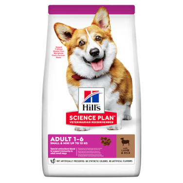 Hills  Science Plan Small &amp; Mini Adult  Dry Dog Food With  Lamb &amp; Rice -1.5kg