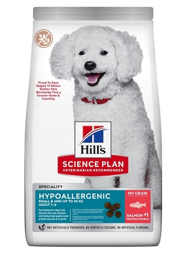 Hill&rsquo;s Science Plan Hypoallergenic Small &amp; Mini Adult Dry Dog Food With Salmon (1.5KG)