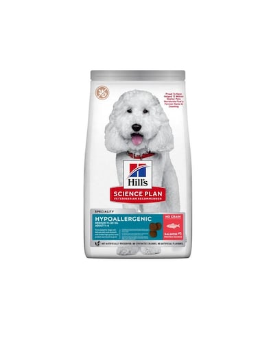 Hill&rsquo;s Science Plan Hypoallergenic Medium Breed Adult Dry Dog Food with Salmon (12kg)