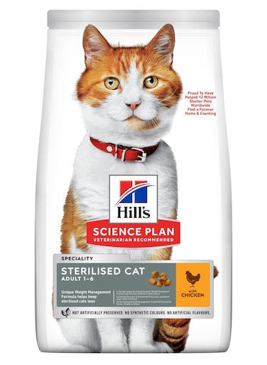 Hill's Science Plan Sterilised  Adult Cat Food with Chicken (3kg)