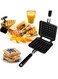 JIAMIAN Waffle Maker, Waffle Baking Pan Bakeware, Stove Top Waffle Iron Plates, Die-Cast Aluminium Waffle Maker, with Non-Stick Interior Coating, for Snacks Breakfast Lunch