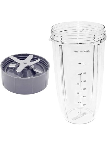 BIDIHOME NutriBullet 32oz Cup &amp; Blade Replacement Set, Fits Nutribullet 600W/900W Models