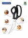 Supercort 8 Inches Kitchen Scissors with Stainless Steel Blades and Black Polypropylene Handle