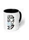 Football Super Hero Messi Printed Black Two Tone Coffee Mug - Gift for Football Sports Fan - Ceramic Two Tone Mug 11 Oz