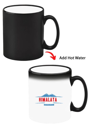Color Changing Heat Sensitive Ceramic Mug, Image Revealed When HOT Liquid is Added! Himalaya extreme hiking