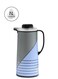 Vacuum Flask Double Wall 1000Ml Hot And Cold Strong And Durable Iron Bosy With Glass Inner Multicolor Silver/Blue/Black