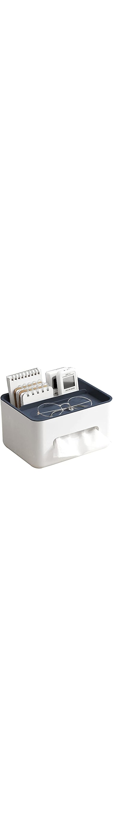 NP Tissue Holder, Tissue Box Cover Paper Towel Holder Desk Organizer Storage Box for Living Room, Bedroom, Kitchen, Bathroom and Office (Blue)