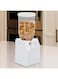 FEELINGS Cereal Dispenser Single 3 Litre White   Dry Food Dispenser   Single Control   Candy Dispenser   Cereal Dispenser Countertop   Cereal Organizer - Size: 19x16.5x38 cm