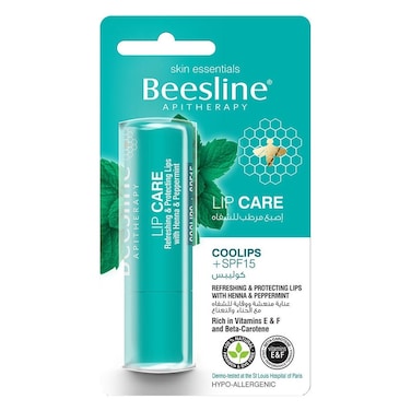 Beesline Apitherapy Lip Care Stick Cool Lips SPF 15 With Vitamin E &amp; F 4 g