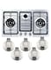 xutong Gas Stove Knob, 5 PCS Metal 6mm Silver Gas Stove Control Knobs Adaptors Oven Switch Cooking Surface Control Locks