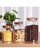 Large Glass Jar with Airtight Lid Set of 3 glass canister set, Glass Storage Containers for Food,Beans,Candy,Spice(3000ml, 2000ml,1250ml)