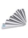 Chef 6-Piece Spiral Croissants Pastry Conical Baking Mould Silver 12.5x3x3cm