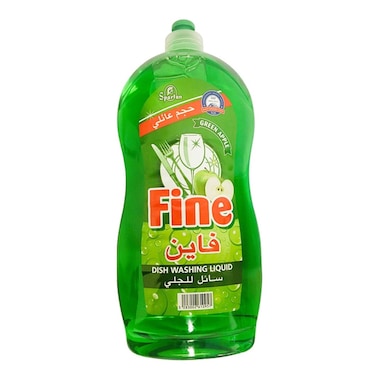 Spartan Fine Dishwashing Liquid &ndash; 1300 ml Green Apple -Scented Concentrate for Effective Grease Removal and Gentle Cleaning