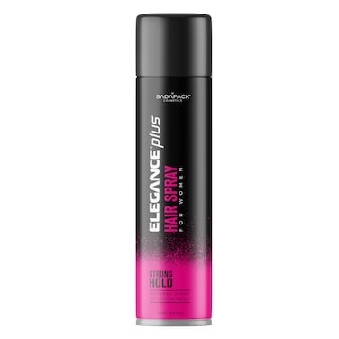 Elegance Hair Spray For Women - Pink, 400ml   Strong Hold, Natural Shine, Fast-Drying
