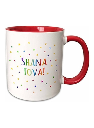Shana Tova Mug Red/White