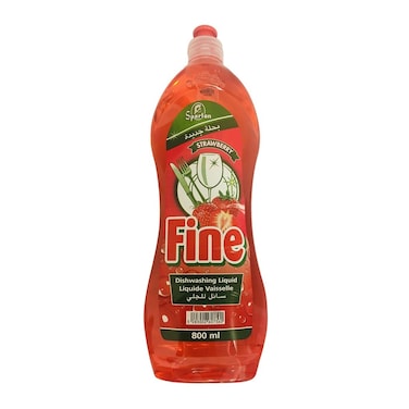 Spartan Fine Dishwashing Liquid &ndash; 800ml Strawberry-Scented Concentrate for Effective Grease Removal and Gentle Cleaning
